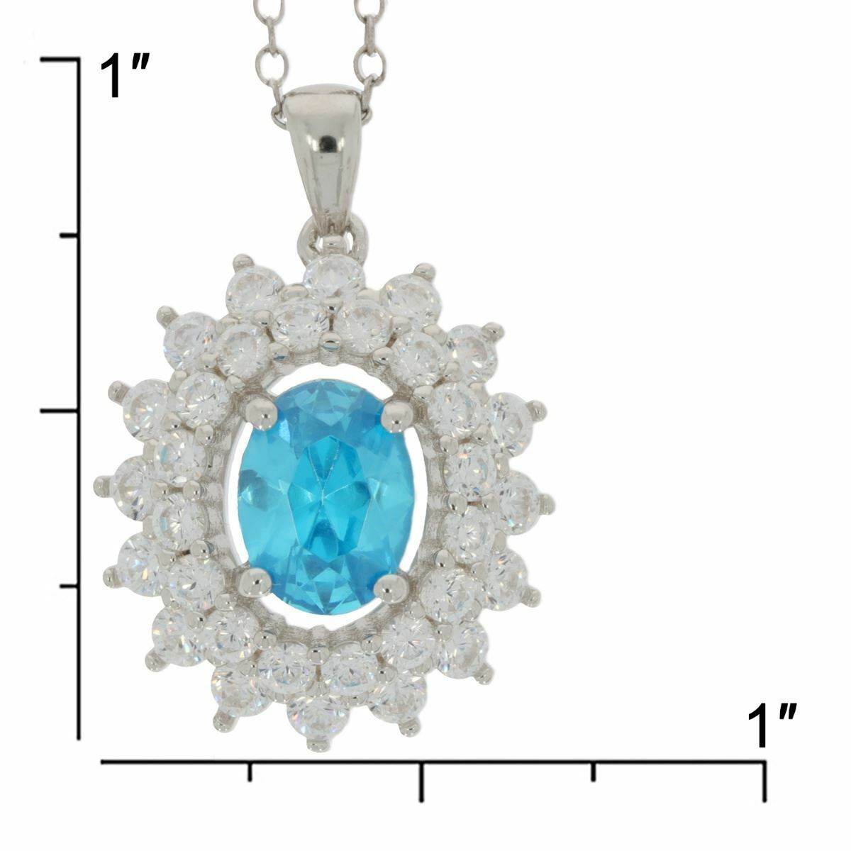 Sterling Silver Semi Mount Pendant Setting OV 8X6mm White Topaz - Syzjewelry