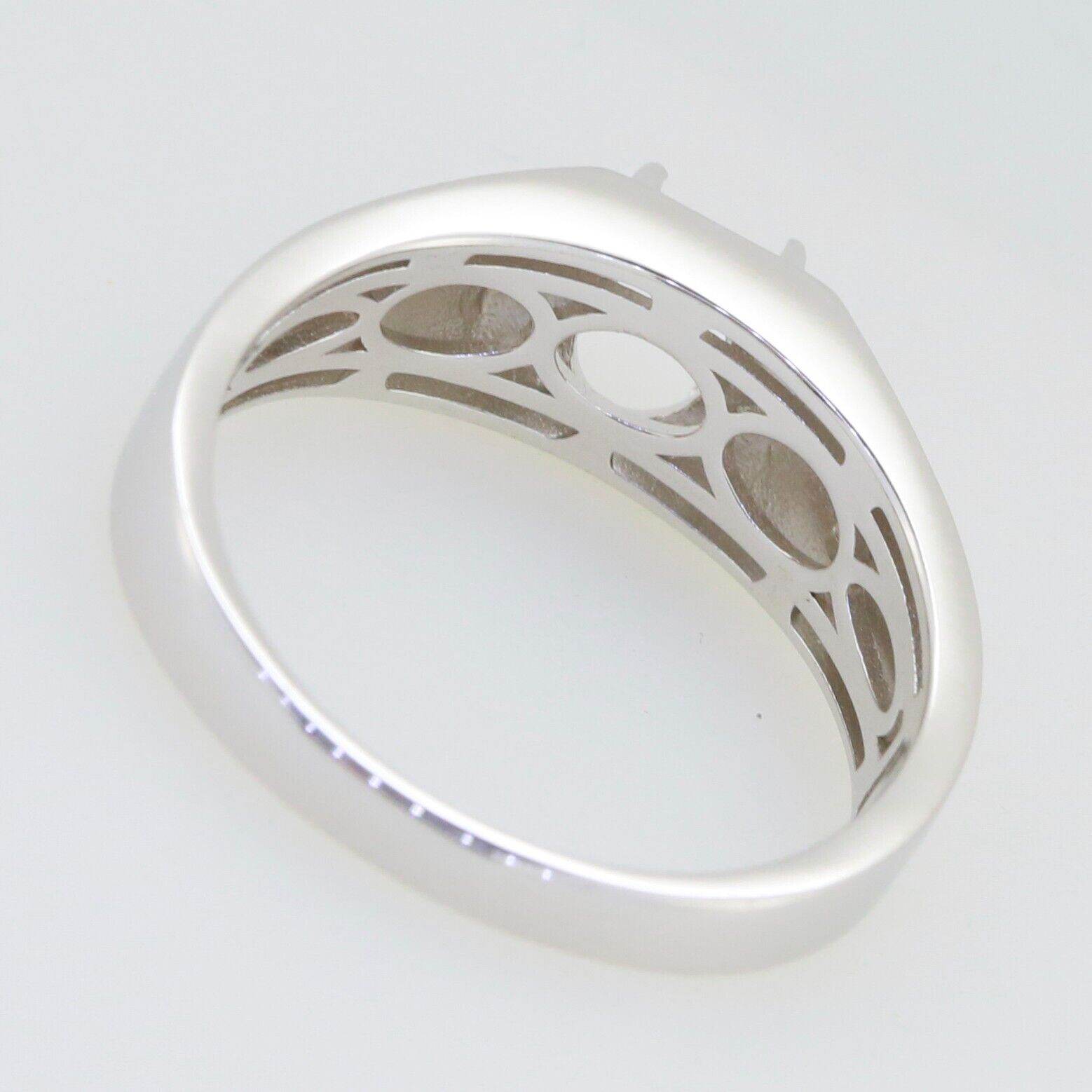 Sterling Silver Semi Mount Ring Setting OV 8x6mm White Topaz GTL21424R11 - Syzjewelry