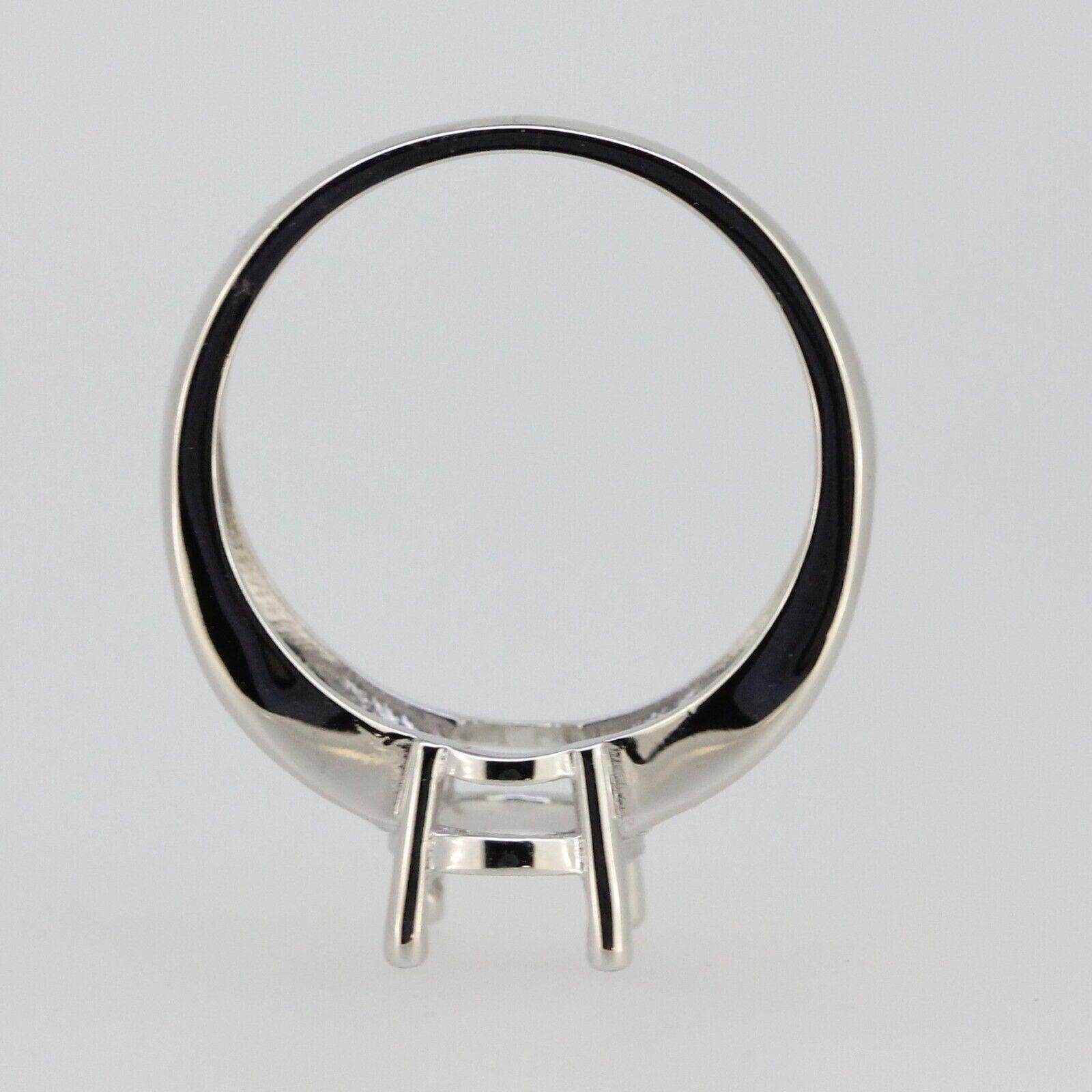 Sterling Silver Semi Mount Ring Setting Oval OV 10x8mm Black Spinel - Syzjewelry