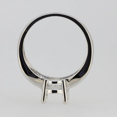 Sterling Silver Semi Mount Ring Setting Oval OV 10x8mm Black Spinel - Syzjewelry