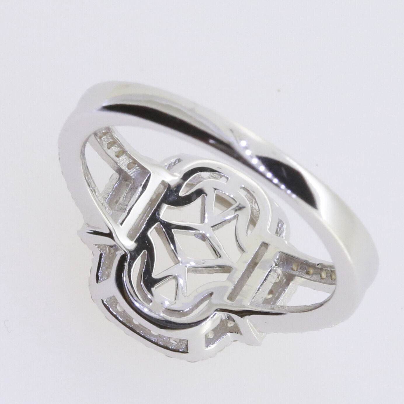 Sterling Silver Semi Mount Ring Setting Cushion CU 10x8mm Halo Split S20538 - Syzjewelry