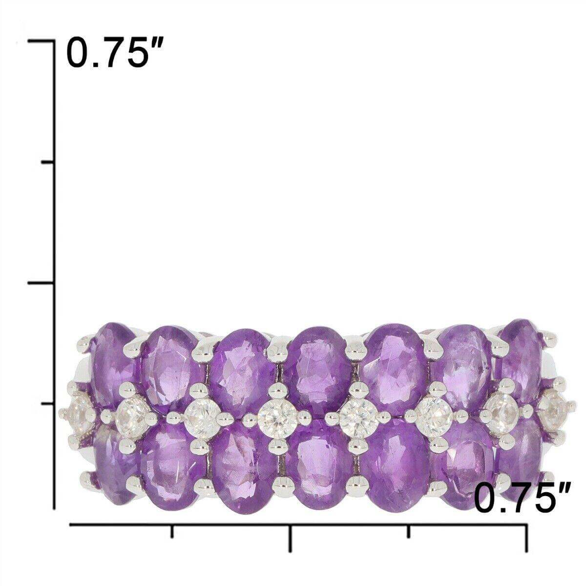 Sterling Silver Semi Mount Ring Setting Oval OV 4x3mm Triple Row Band - Syzjewelry