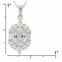 Sterling Silver Semi Mount Pendant Setting OV 9X7mm 4831 - Syzjewelry