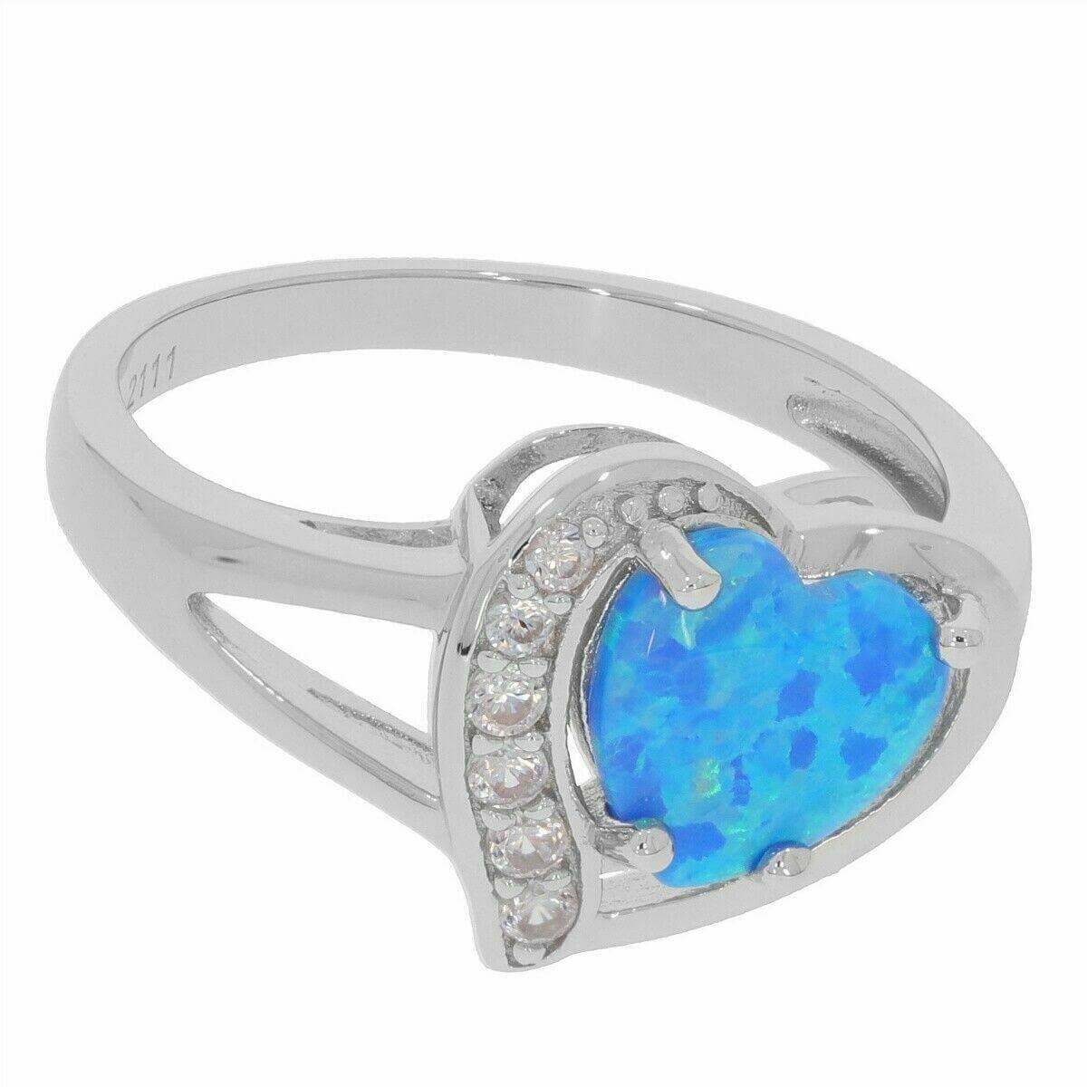 Sterling Silver Semi Mount Ring Setting Heart HT 8x8mm White Topaz - Syzjewelry