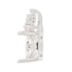 Sterling Silver Semi Mount Pendant Setting Cushion CU 9x7mm - Syzjewelry