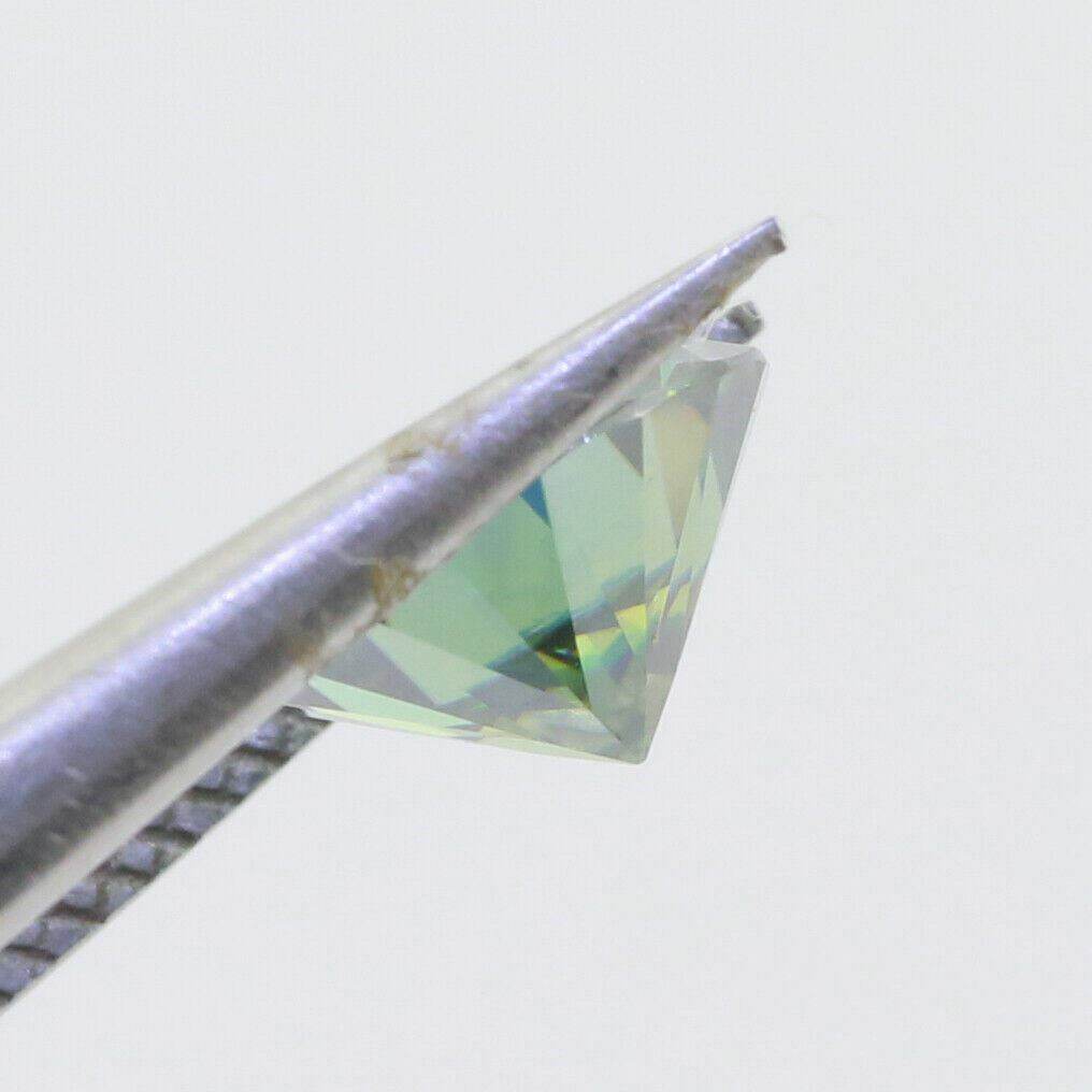Round 8mm Greenish Blue Color loose moissanite 2 Carat VVS1 certificate RD 8x8mm - Syzjewelry