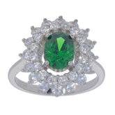 Sterling Silver Semi Mount Ring Setting OV 8X6mm White Topaz - Syzjewelry