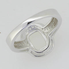 Sterling Silver Semi Mount Ring Setting Cushion CU 9x7mm White Topaz GTL228x - Syzjewelry