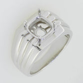 14K White Gold Semi Mount Ring Setting Cushion CU 8X8mm GTL19575R14K - Syzjewelry