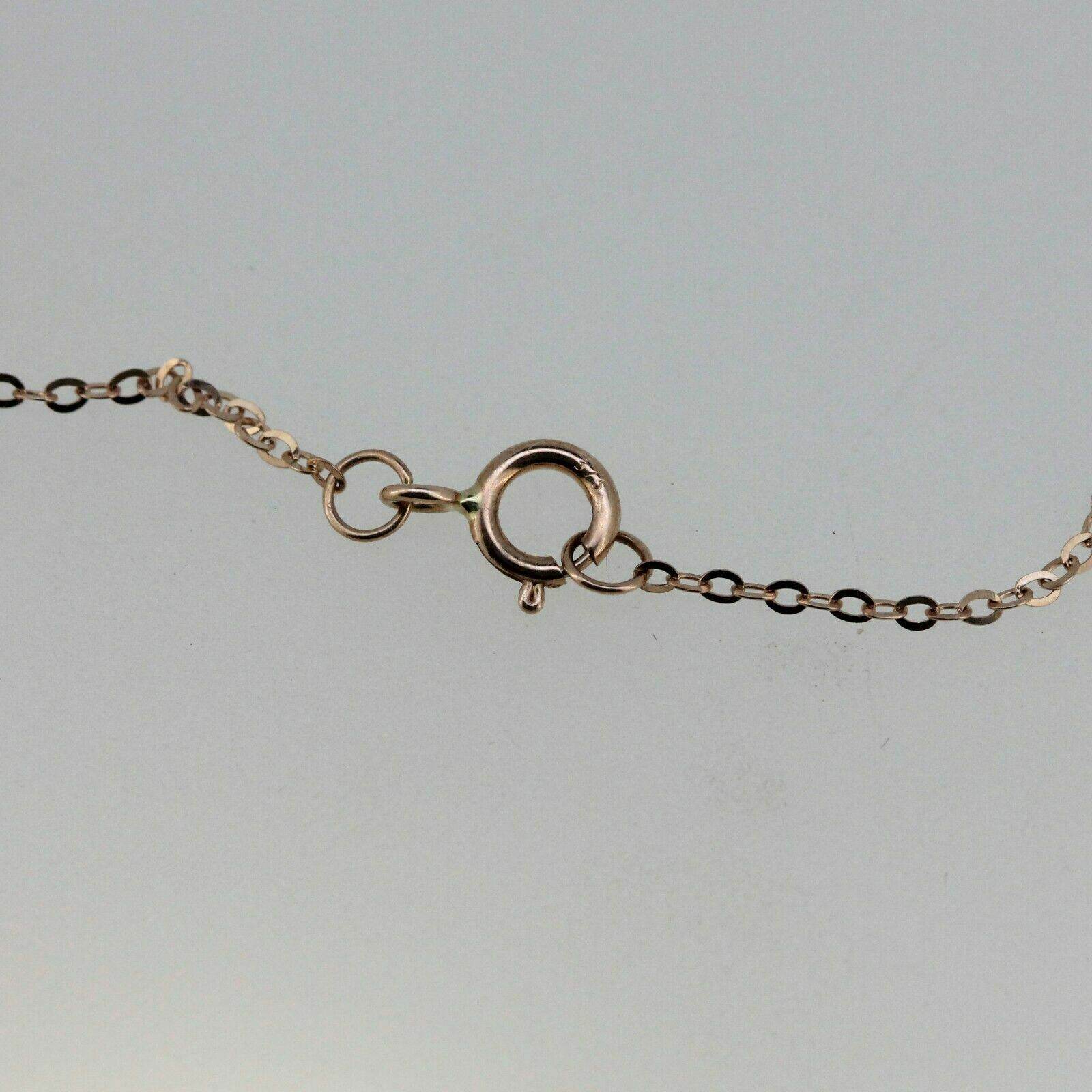 9K Rose Gold Enlongated Cable Chain18 Inch Spring Clasp - Syzjewelry