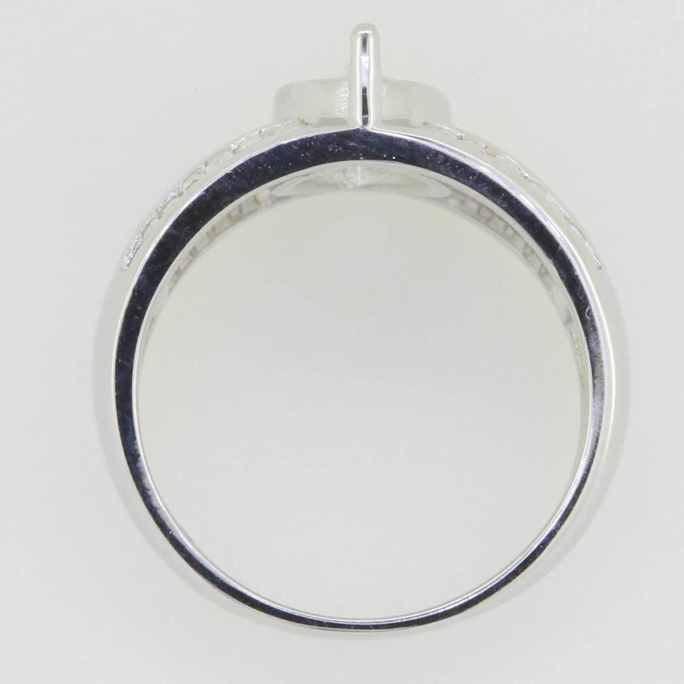 Sterling Silver Semi Mount Ring Setting Marquise MQ 14X7mm Baguette Channel - Syzjewelry