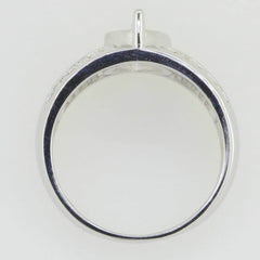 Sterling Silver Semi Mount Ring Setting Marquise MQ 14X7mm Baguette Channel - Syzjewelry