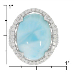 Sterling Silver Semi Mount Ring Setting OV 20x15 mm White Topaz - Syzjewelry