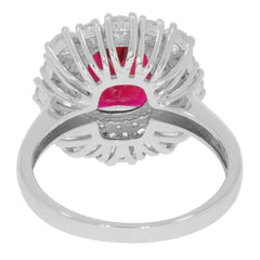 Sterling Silver Semi Mount Ring Setting Cushion CU 10x8mm Double Halo - Syzjewelry