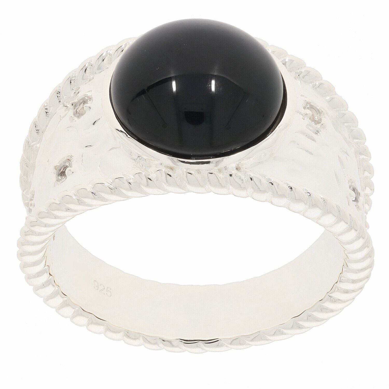 Sterling Silver Semi Mount Ring Setting Round RD 10X10mm Cabochon PJC24615R - Syzjewelry