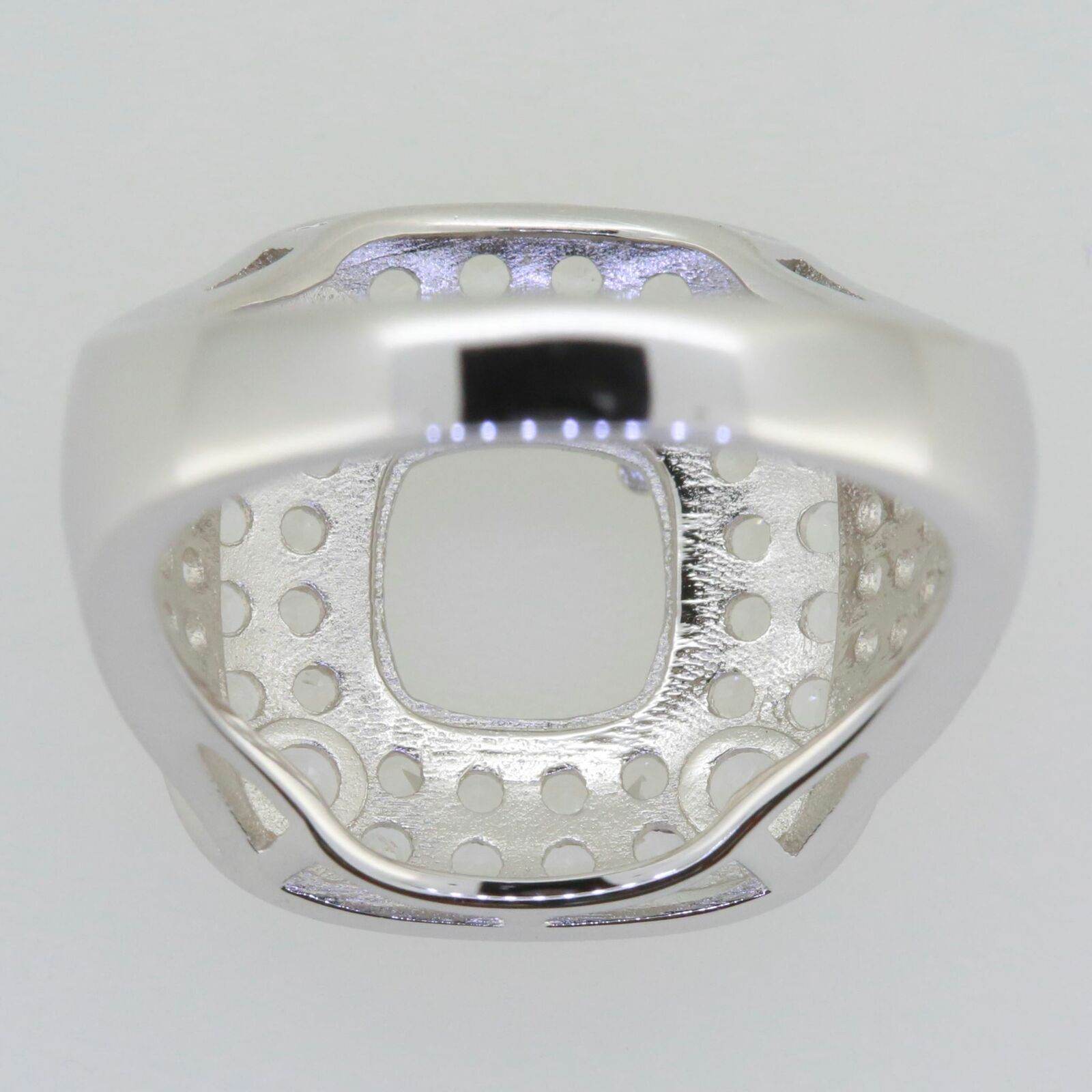 14K White Gold Semi Mount Ring Setting Cushion CU 8X8mm - Syzjewelry
