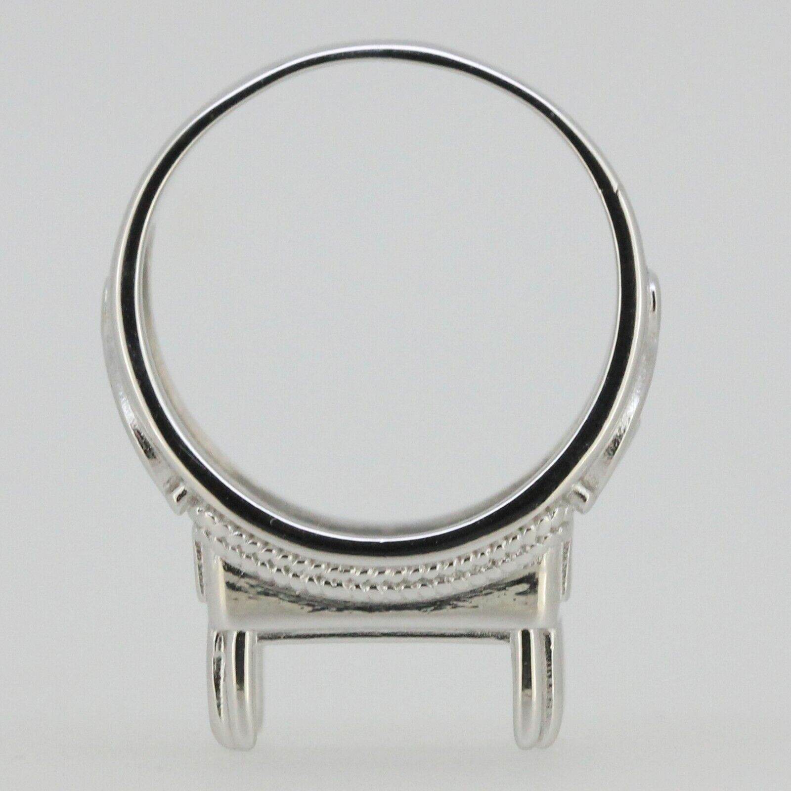 Men's Sterling Silver Semi Mount Ring Setting Emerald OCT 14x10mm - Syzjewelry