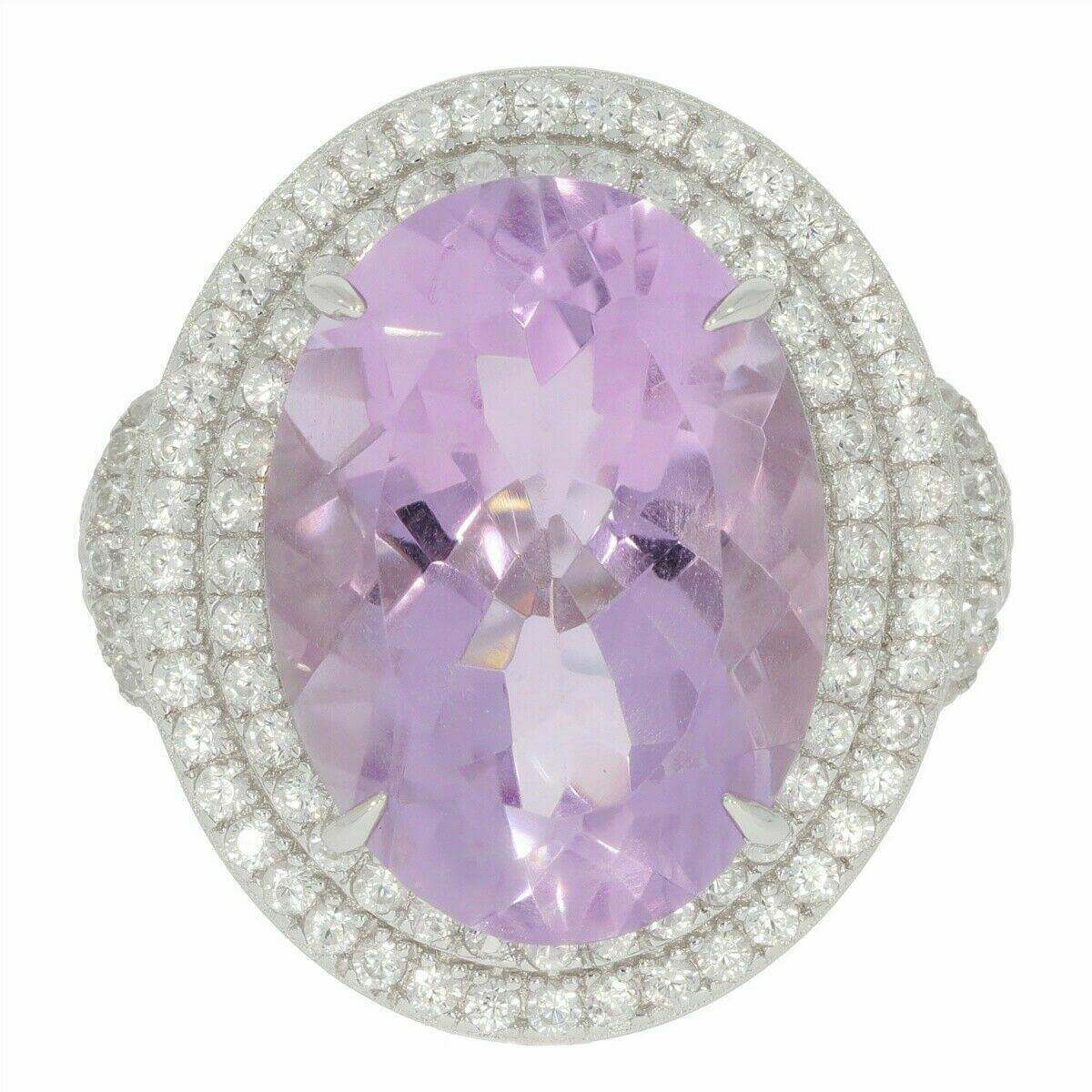 Sterling Silver Semi Mount Ring Setting Oval OV 18x13mm Halo topaz - Syzjewelry