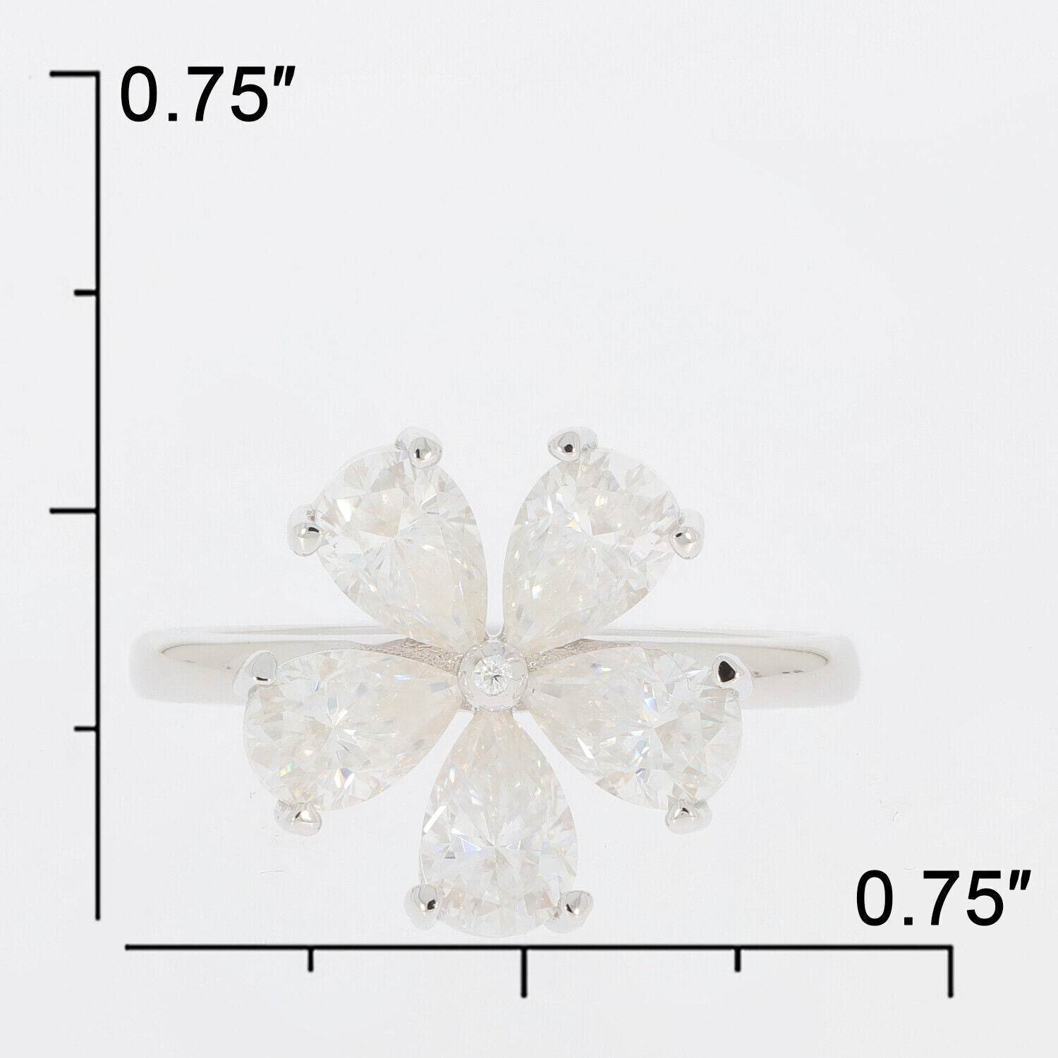 Sterling Silver Semi Mount Ring Setting Pear PE 6X4mm D - PJC22798R - Syzjewelry