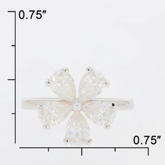 Sterling Silver Semi Mount Ring Setting Pear PE 6X4mm D - PJC22798R - Syzjewelry