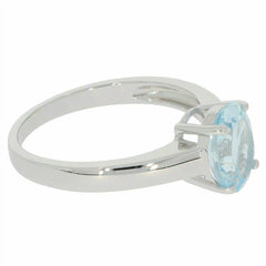 Sterling Silver Semi Mount Ring Setting Oval OV 9x7mm White Topaz PJC2179R - Syzjewelry