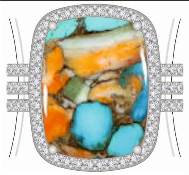 Sterling Silver Semi Mount Ring Setting Cushion CU 20X15mm PJC21145R - Syzjewelry