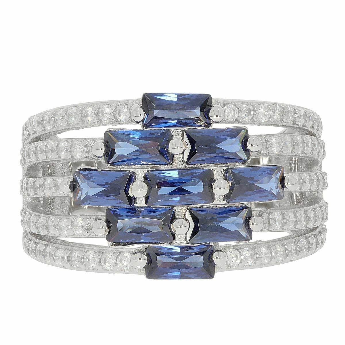 Sterling Silver Semi Mount Ring Setting OCT 5X2.5mm White Topaz N0041PJC0555 - Syzjewelry