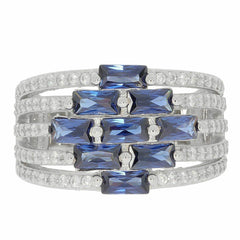 Sterling Silver Semi Mount Ring Setting OCT 5X2.5mm White Topaz N0041PJC0555 - Syzjewelry