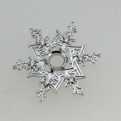 10k Snowflake Semi Mount Pendant Setting Round RD 6x6mm - Syzjewelry