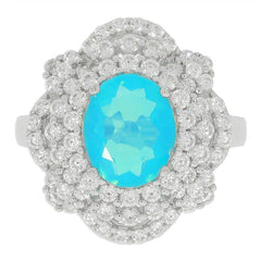 Sterling Silver Semi Mount Ring Setting Oval OV 10x8mm Cocktail Ring W - Syzjewelry