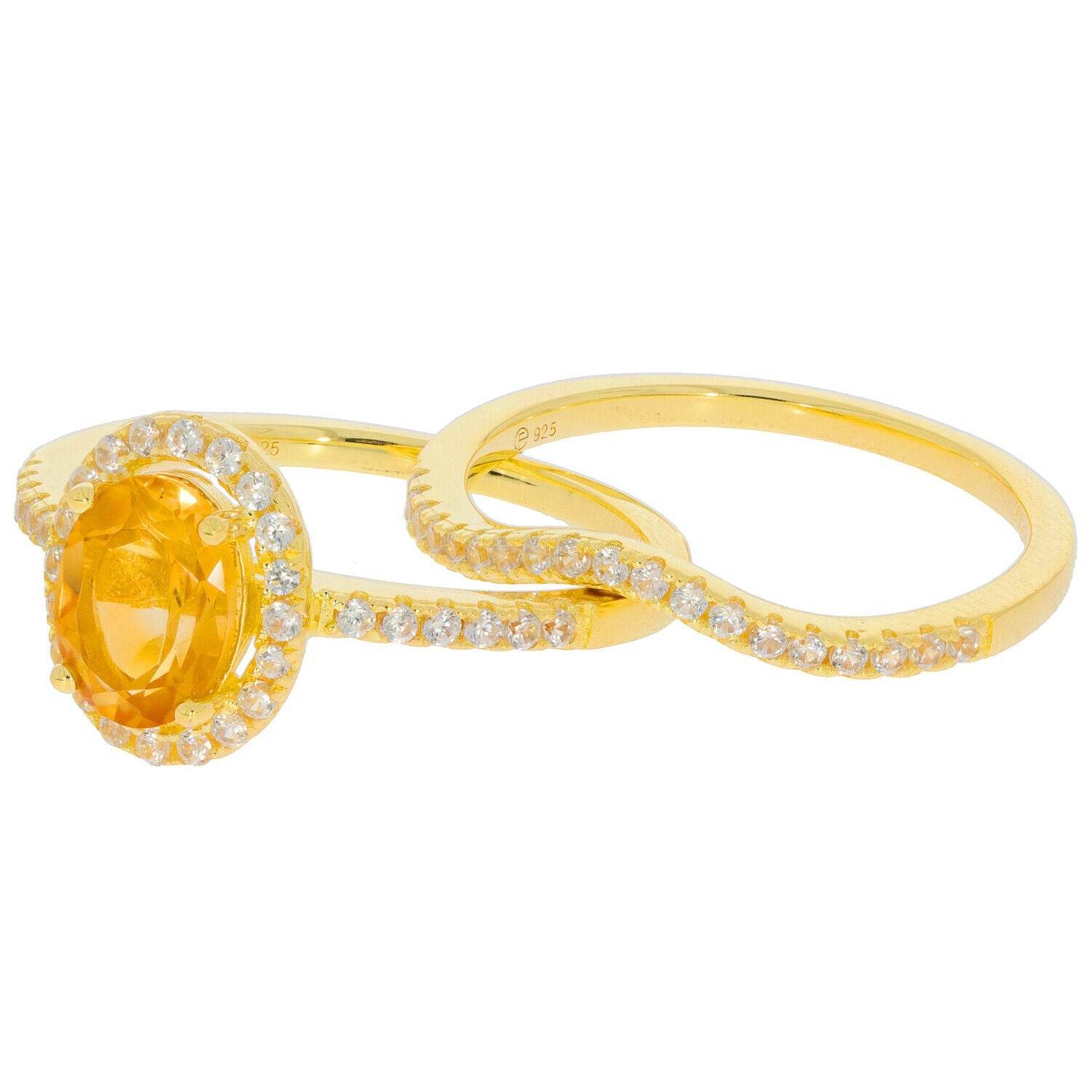 2 piece Set Sterling Silver Semi Mount Ring Setting Oval OV 8X6mm Whi - Syzjewelry