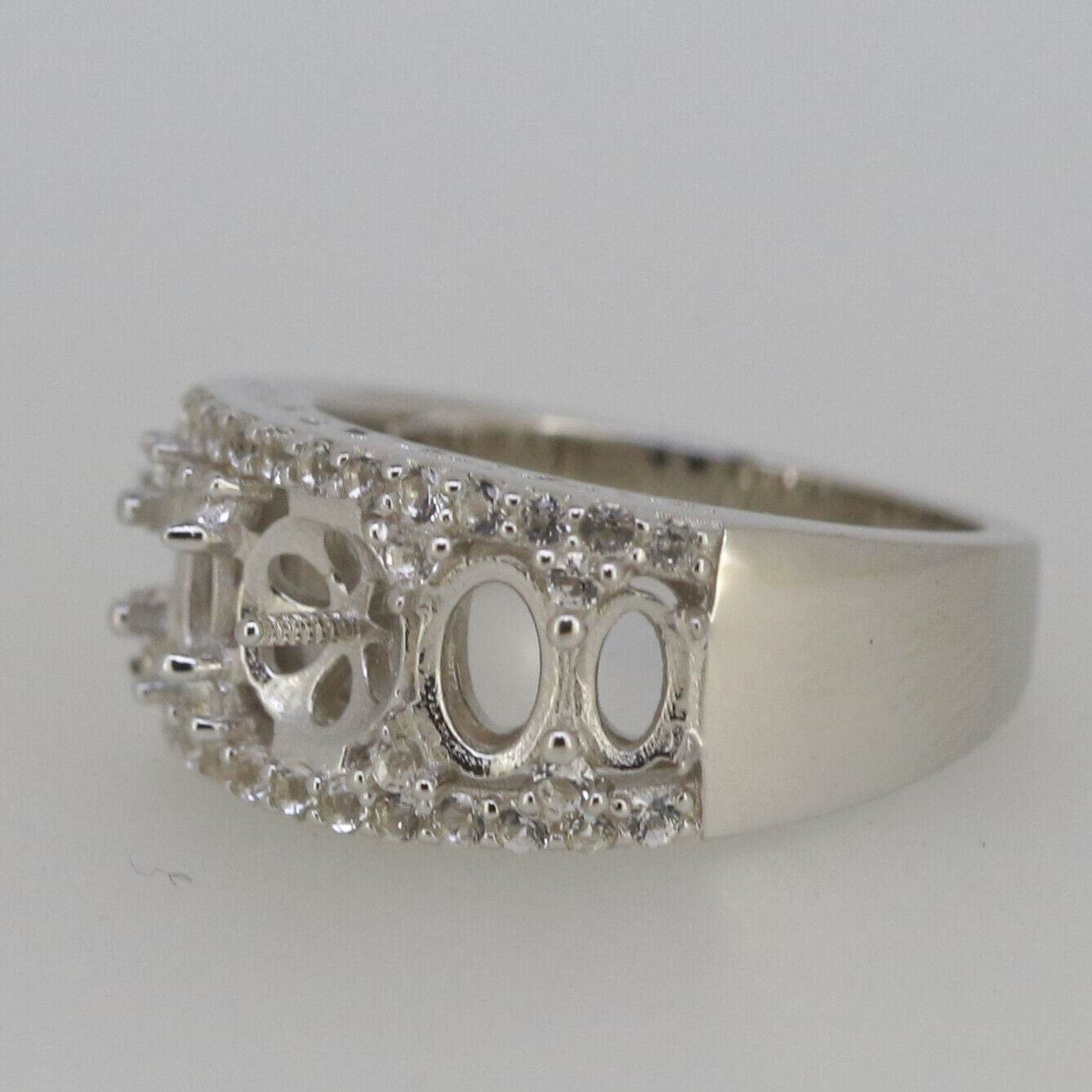 Sterling Silver SemiMount Ring Setting Pearl Round RD 9x9 to 9.5mm OV6x4,5x3 - Syzjewelry