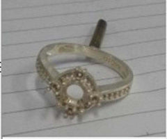 Sterling Silver Semi Mount Ring Setting Round RD 6x6mm Solitaire White - Syzjewelry