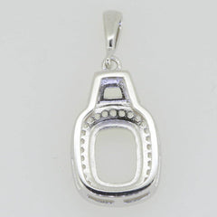 14K White Gold Semi Mount Pendant Setting Cushion CU 9x7mm GTL20270P14KW - Syzjewelry