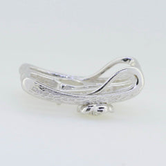 Sterling Silver Semi Mount Pendant Setting RD 8x8mm White Topaz - Syzjewelry