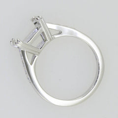14K White Gold Semi Mount Ring Setting Cushion CU 10X10mm - Syzjewelry