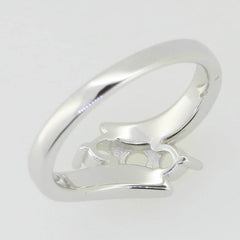 Sterling Silver Semi Mount Ring Setting Round RD 3.5x3.5mm White Topaz - Syzjewelry