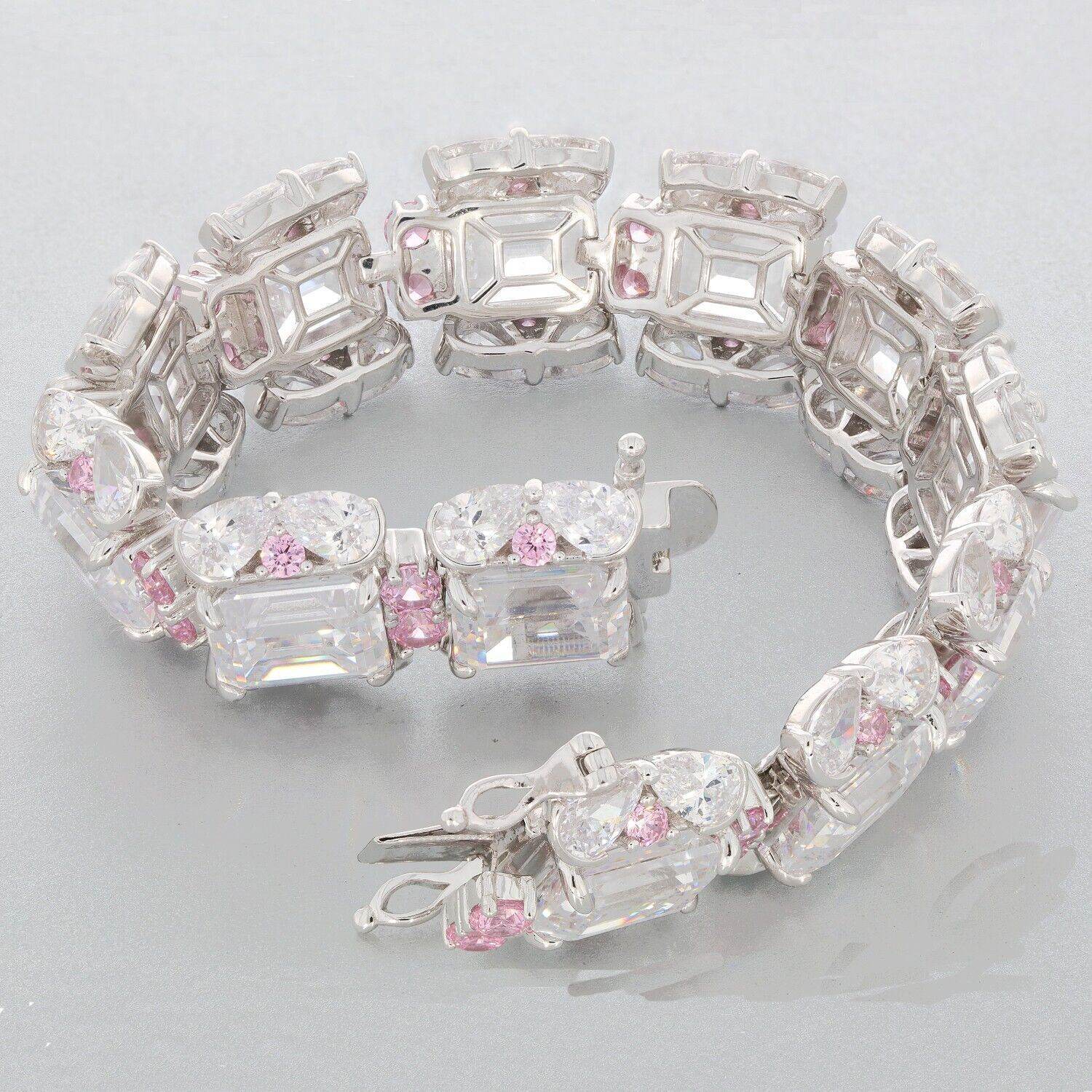 Sterling Silver Semi Mount Bracelet Setting Emerald OCT 10X8mm PE 6x4 RD3.5 - Syzjewelry