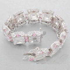 Sterling Silver Semi Mount Bracelet Setting Emerald OCT 10X8mm PE 6x4 RD3.5 - Syzjewelry