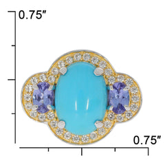 Sterling Silver Semi Mount Ring Setting Oval OV 14X10mm OV6x4 3 Stones - Syzjewelry