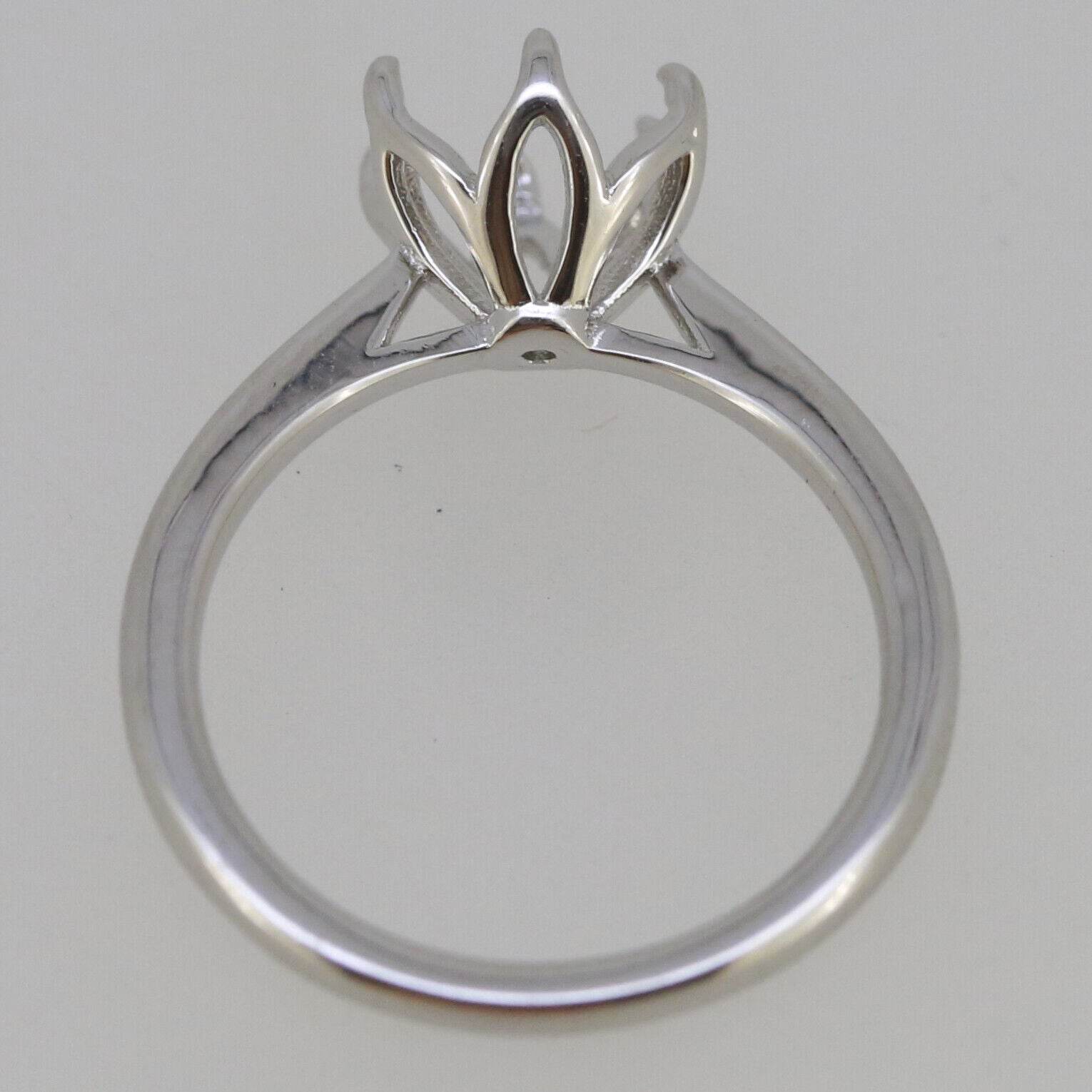 Sterling Silver Semi Mount Ring Setting Round RD 8x8mm Tulip Head w/ 6 Pron - Syzjewelry