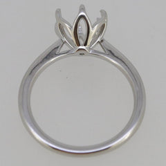 Sterling Silver Semi Mount Ring Setting Round RD 8x8mm Tulip Head w/ 6 Pron - Syzjewelry