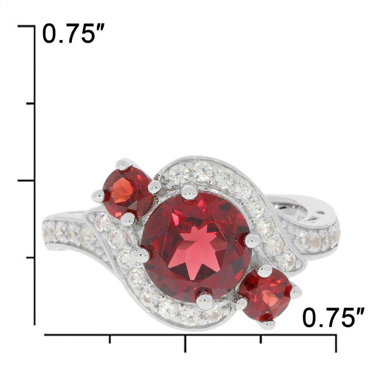 Sterling Silver Semi Mount Ring Setting Round RD 8x8 4x4mm 3 Stones By - Syzjewelry