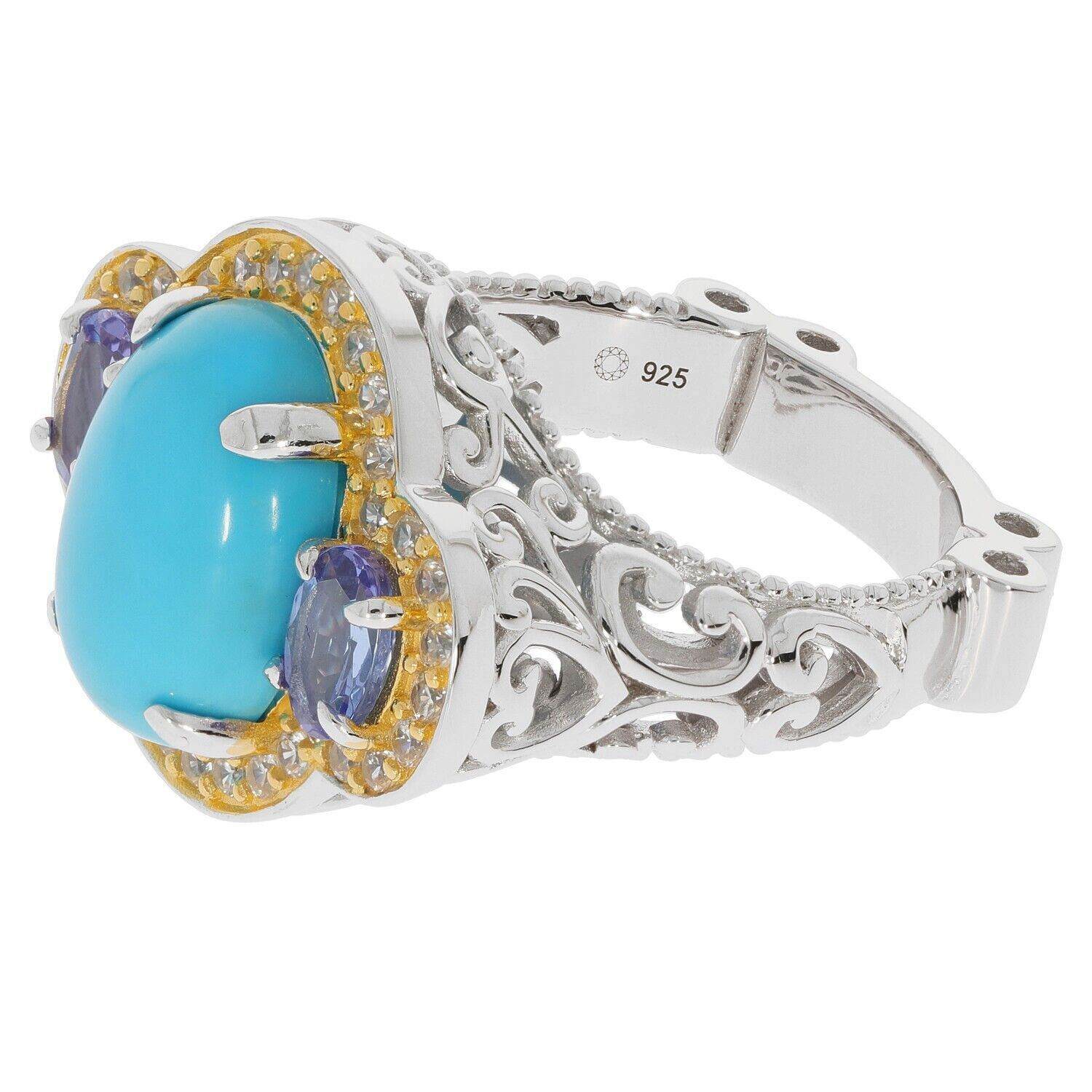 Sterling Silver Semi Mount Ring Setting Oval OV 14X10mm OV6x4 3 Stones - Syzjewelry