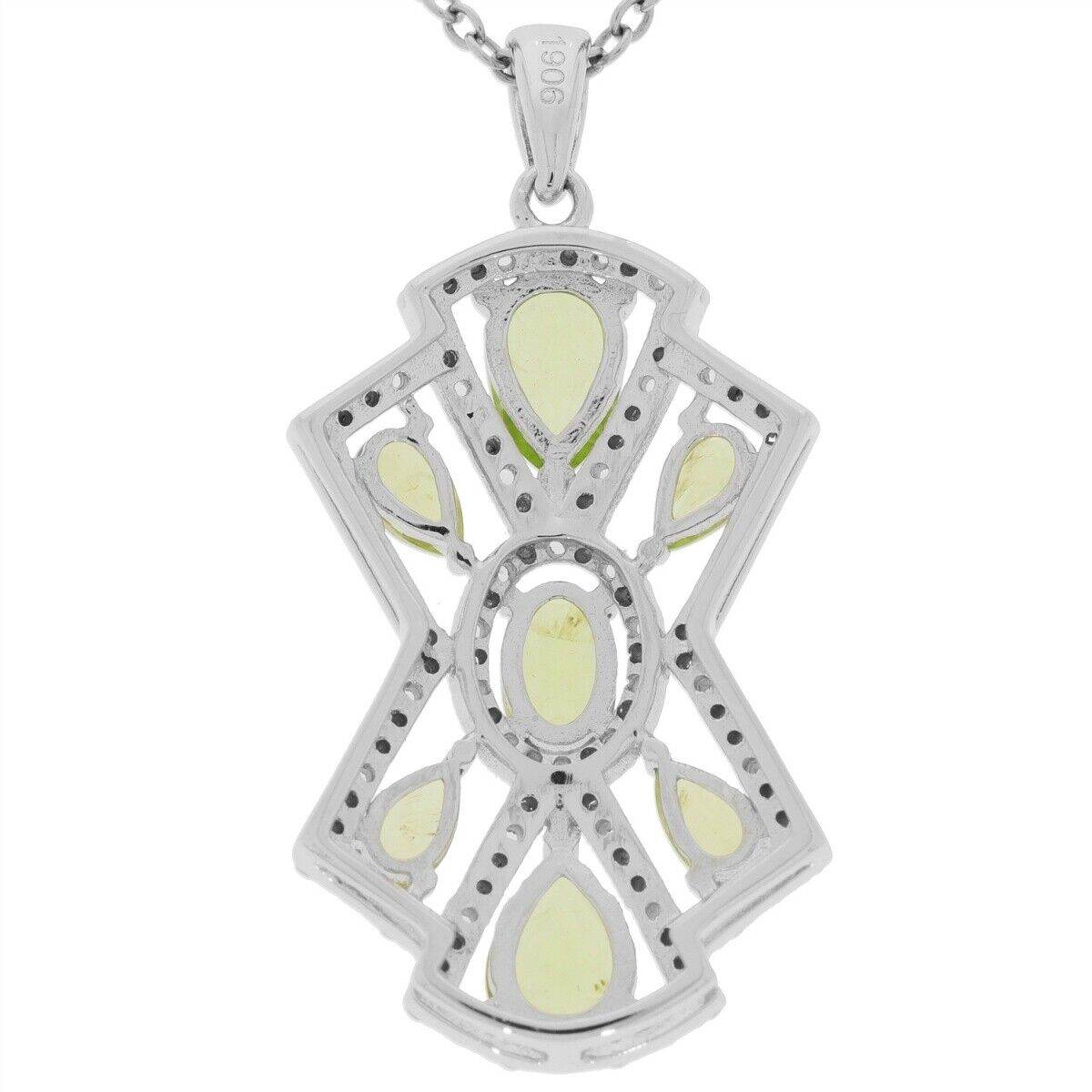 Sterling Silver Semi Mount Pendants Setting PE 7x5 OV 6x4 PE 5x3mm White Topaz Halo - Syzjewelry