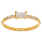 Sterling Silver Semi Mount Ring Setting Emerald OCT 5X3mm Minimal - Syzjewelry