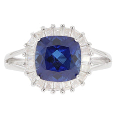 Sterling Silver Semi Mount Ring Setting Cushion CU 9X9mm - Syzjewelry