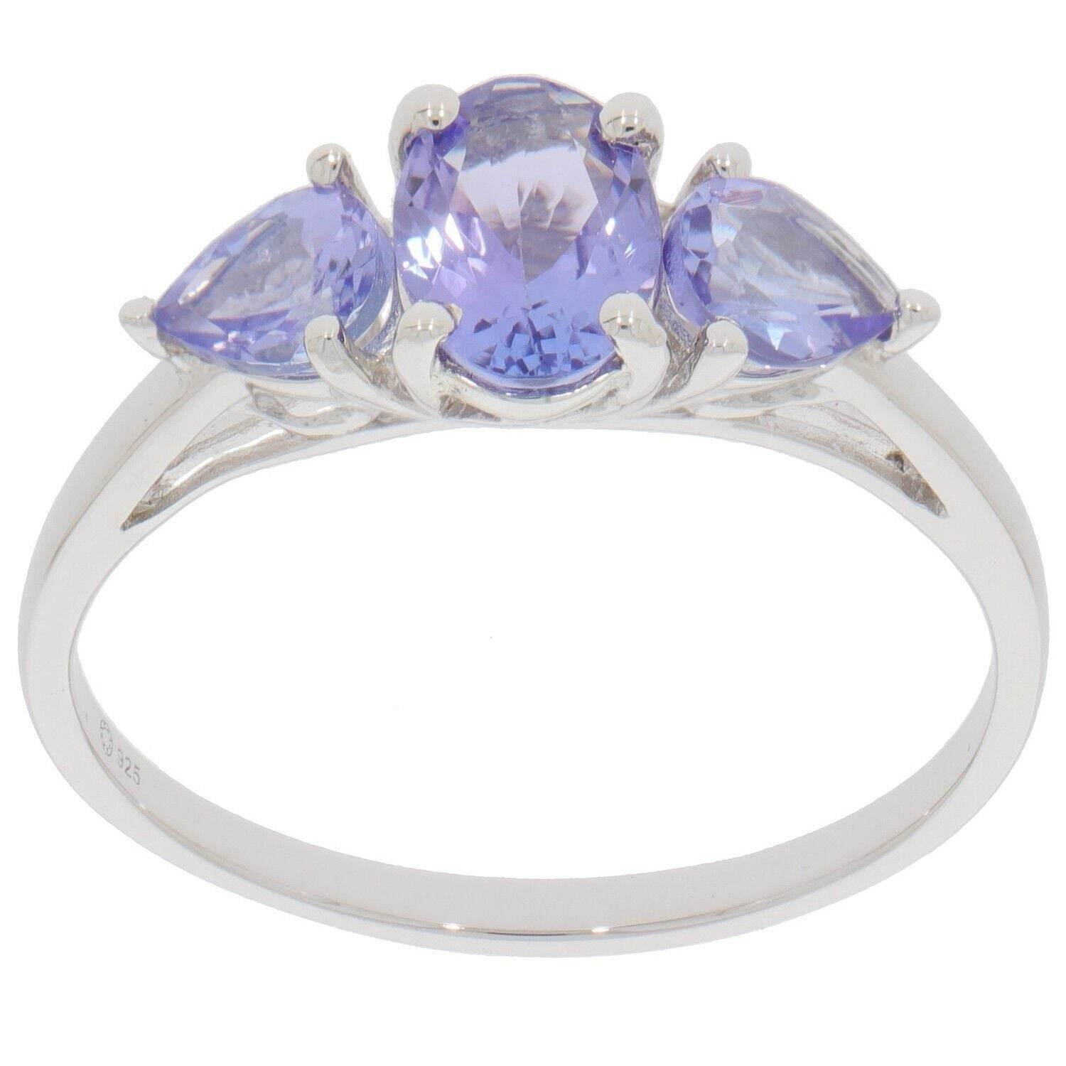 Sterling Silver Semi Mount Ring Setting Oval OV 7X5 PE 5x4mm Three Stone Sol - Syzjewelry