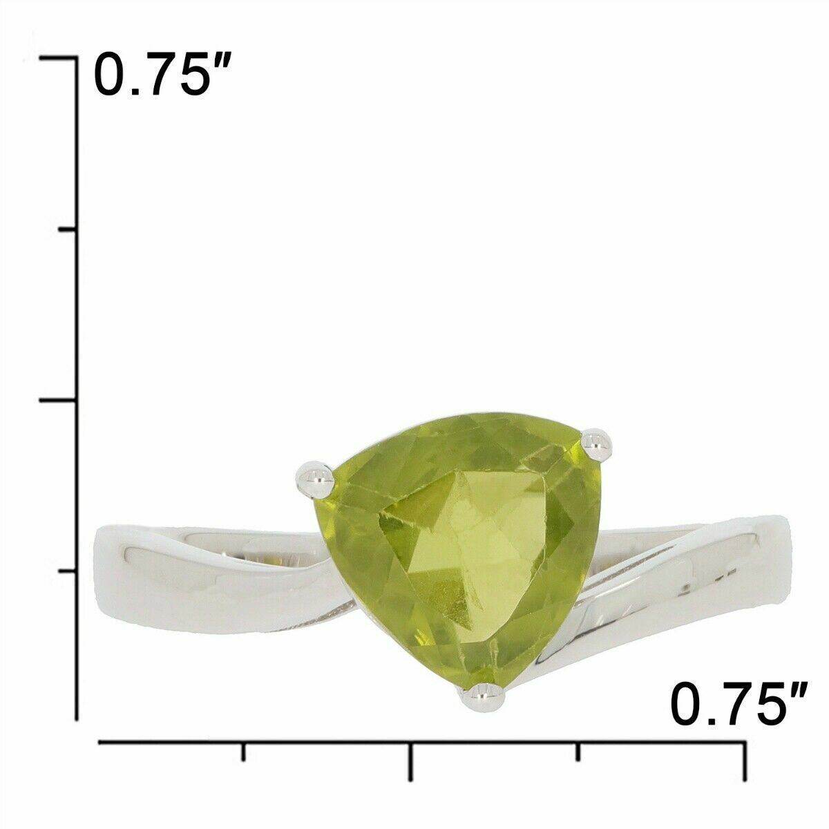 Sterling Silver Semi Mount Ring Setting Trillion Tri 8X8mm White Topaz - Syzjewelry