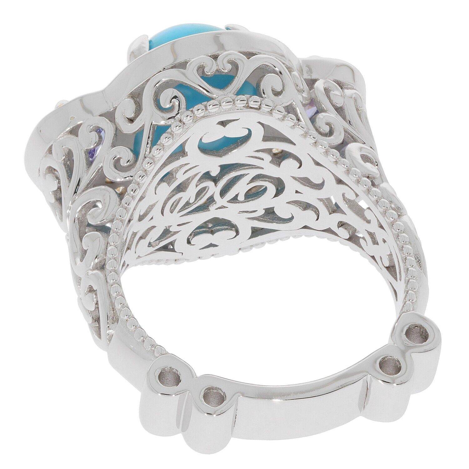 Sterling Silver Semi Mount Ring Setting Oval OV 14X10mm OV6x4 3 Stones - Syzjewelry